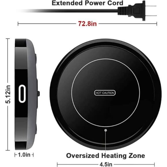 Smart Coffee Warmer, Auto On/Off Gravity-Induction Mug Warmer for Office Desk - Picture 5 of 7